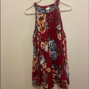 Open shoulder floral top